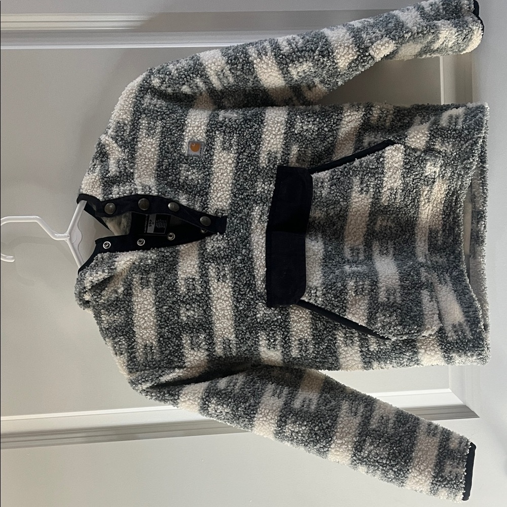 Carhartt Kids Black and White Patterned Fleece Jacket
